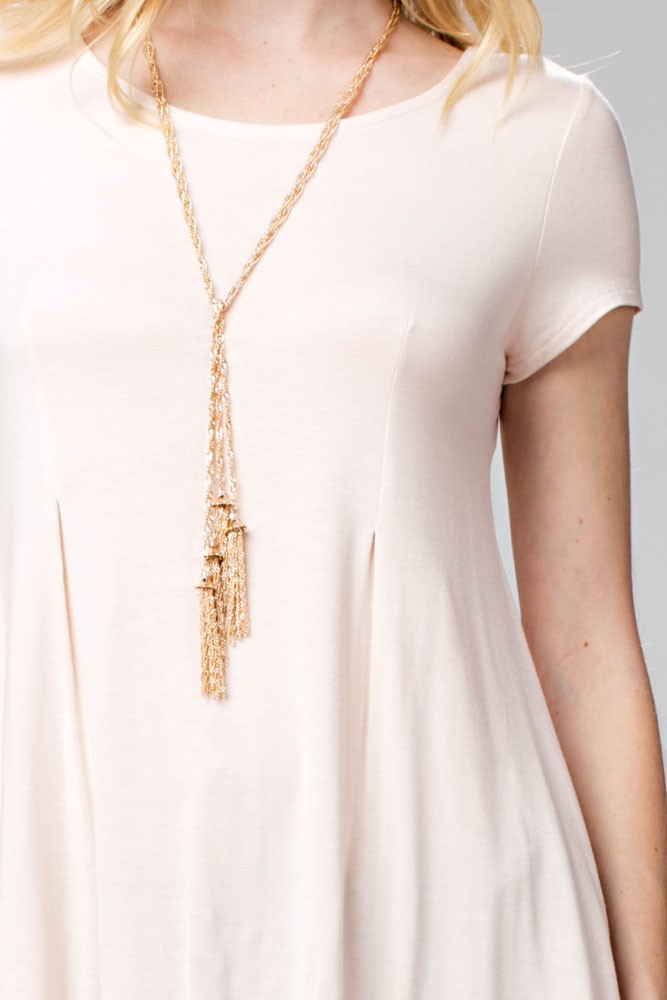 Bamboo Fabric Pleated Tee